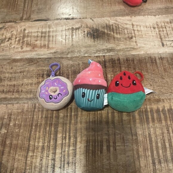 3 SCENTED Backpack Clips ~ OH SO YUMMY Cupcake Watermelon Donut - Picture 2 of 7